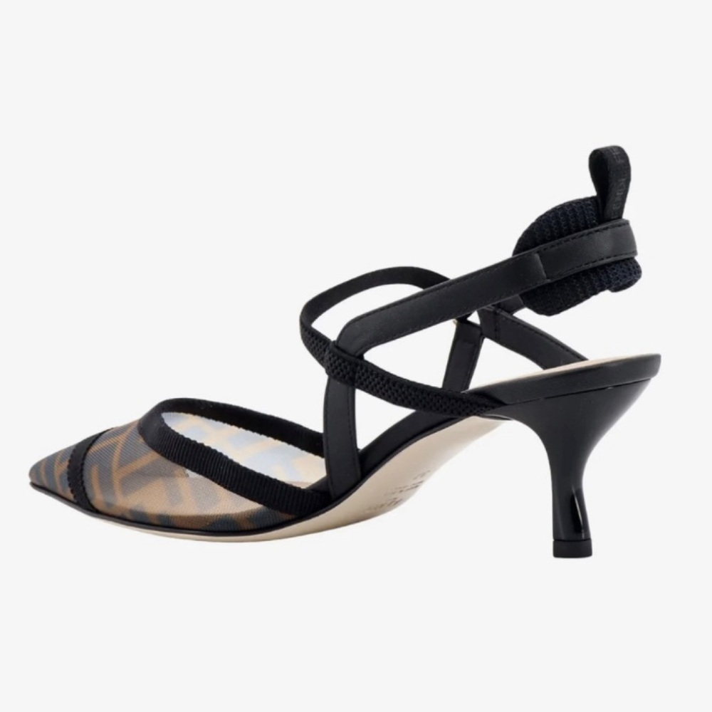 FENDI Colibri 60 FF logo slingback pumps - Picture 4 of 4